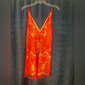 Free People mini red sequin dress